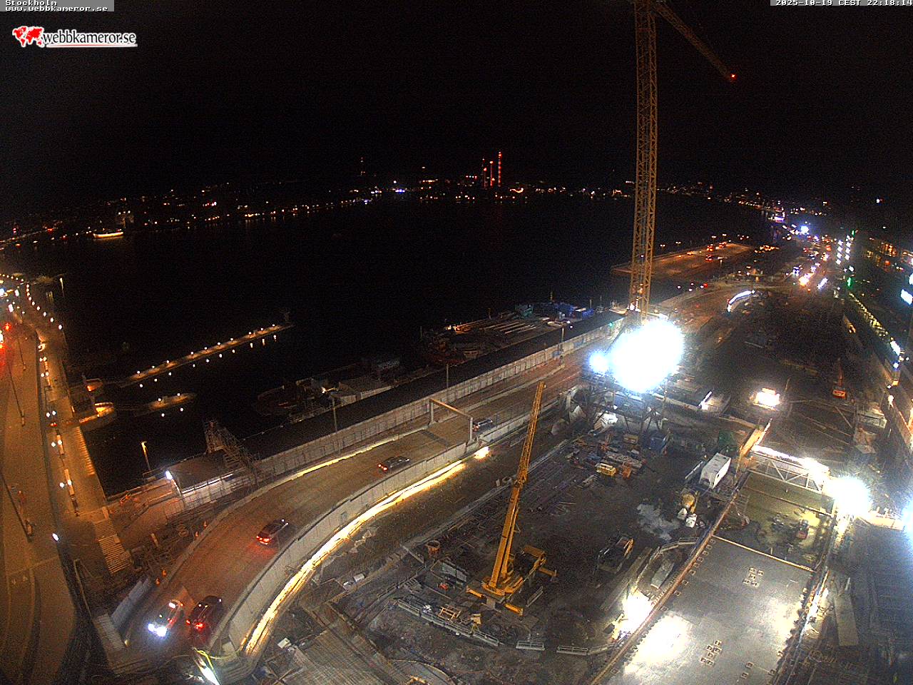 Estocolmo, Slussen, vista para Stadsgården, entrada de Estocolmo