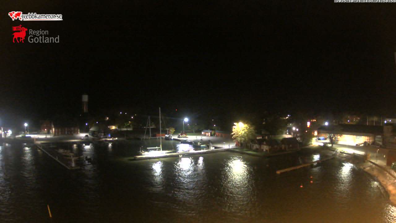 Gotland, Slite, uitzicht richting de gastenhaven