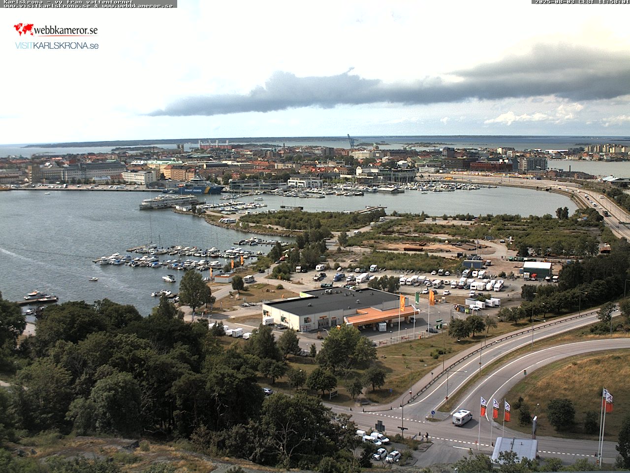 Karlskrona, vista desde la torre de agua
