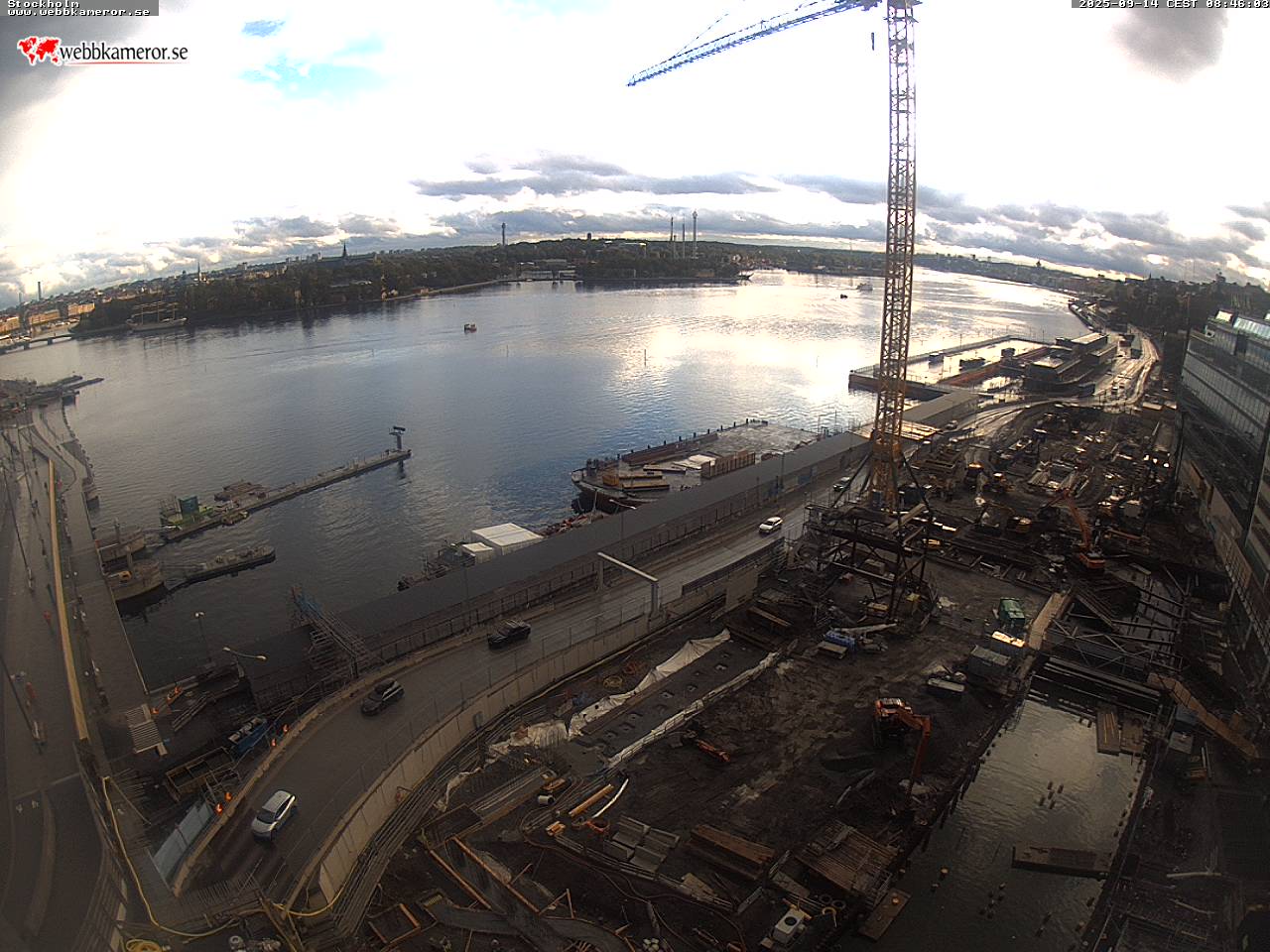 Stockholm, Slussen, Blick Richtung Stadsgården, Stockholms Bucht