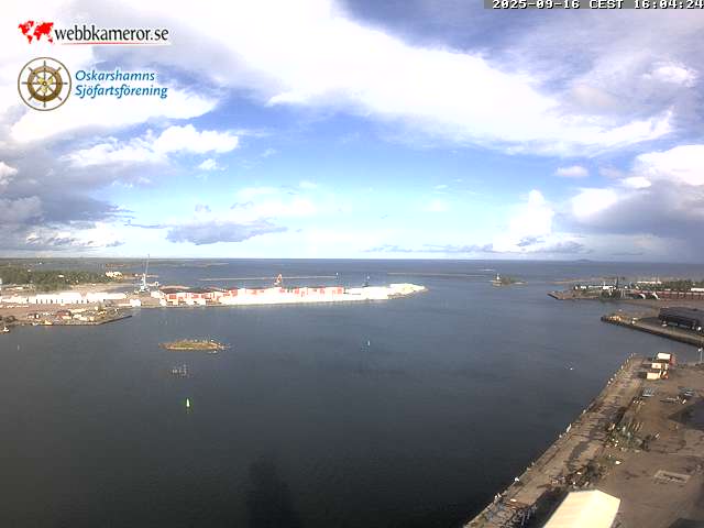 Oskarshamn, view towards the harbor entrance