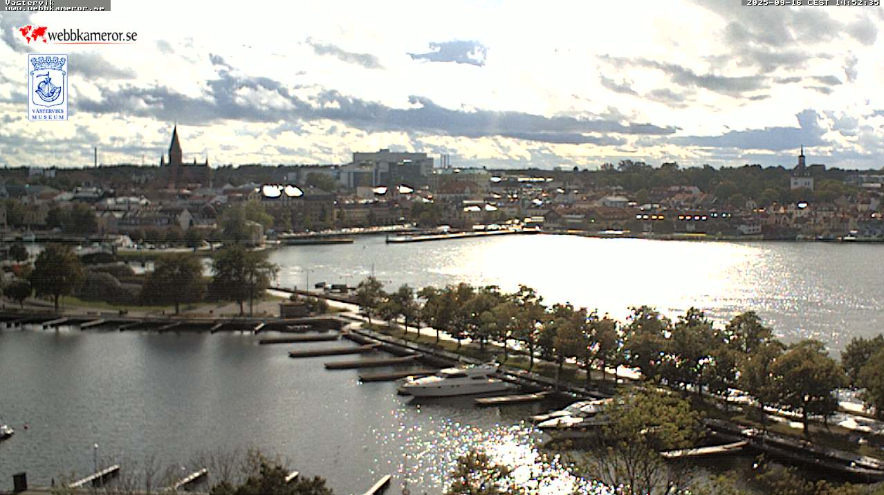 Västervik, Burgruine, Gamlebyviken, Blick vom Uno-Turm