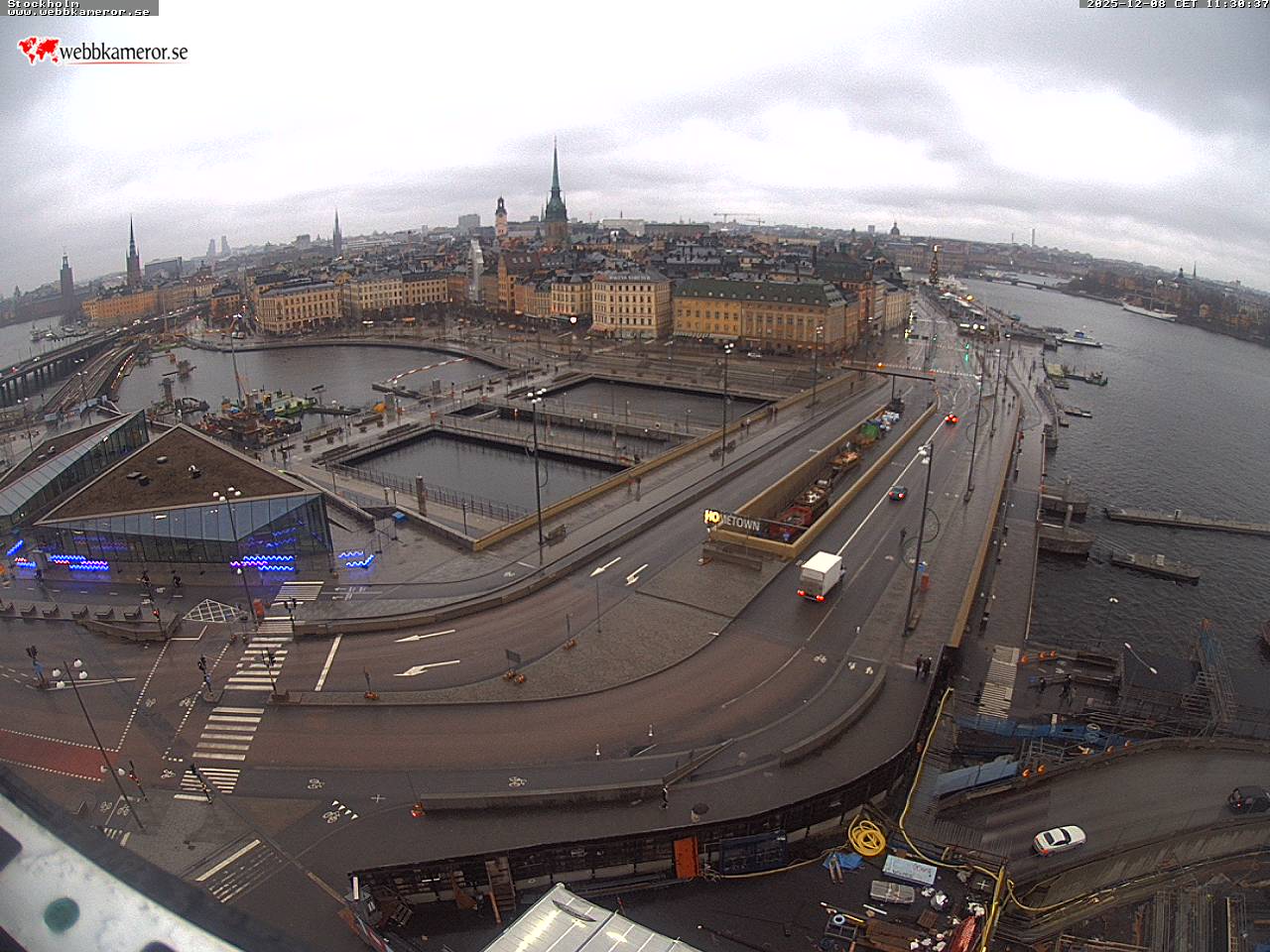 Stockholm, Slussen, vy mot Gamla Stan, Slussplan, Kornhamnstorg