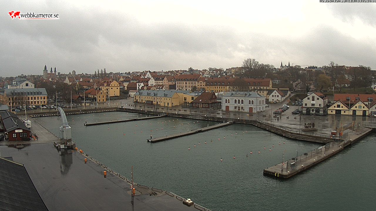 ゴットランド島、ヴィスビー港、ゲストハーバー方面の眺め