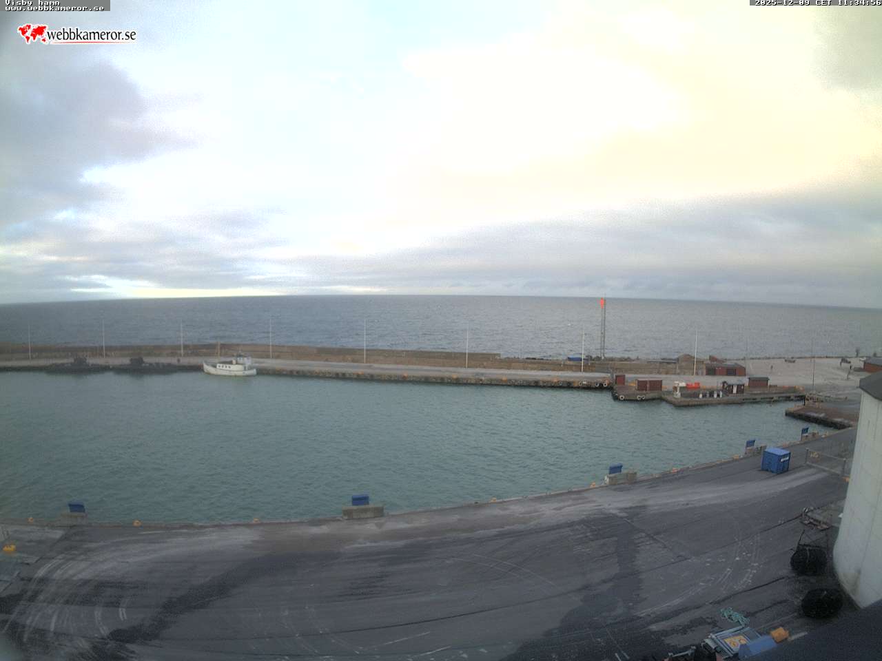 Gotland, Visby hamn, vy mot Östersjön