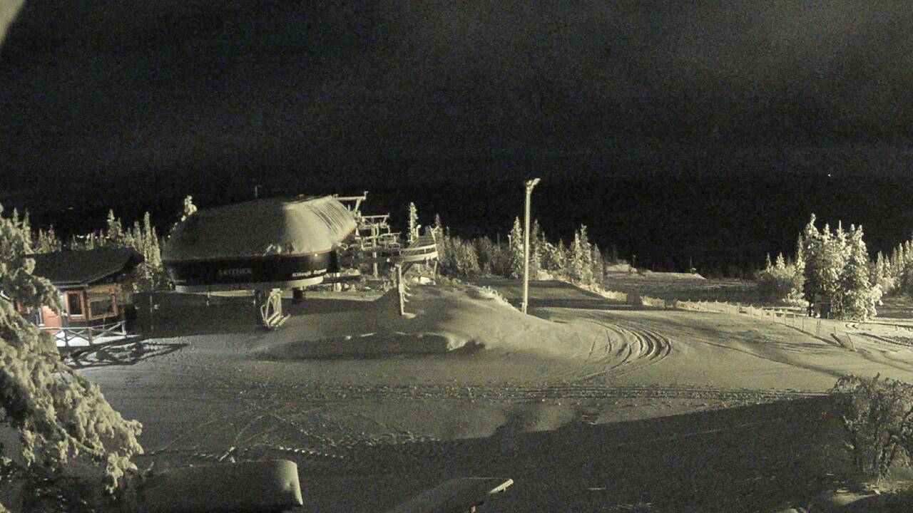 Vemdalen, Klövsjö, toppen, vy mot Klövsjö Express