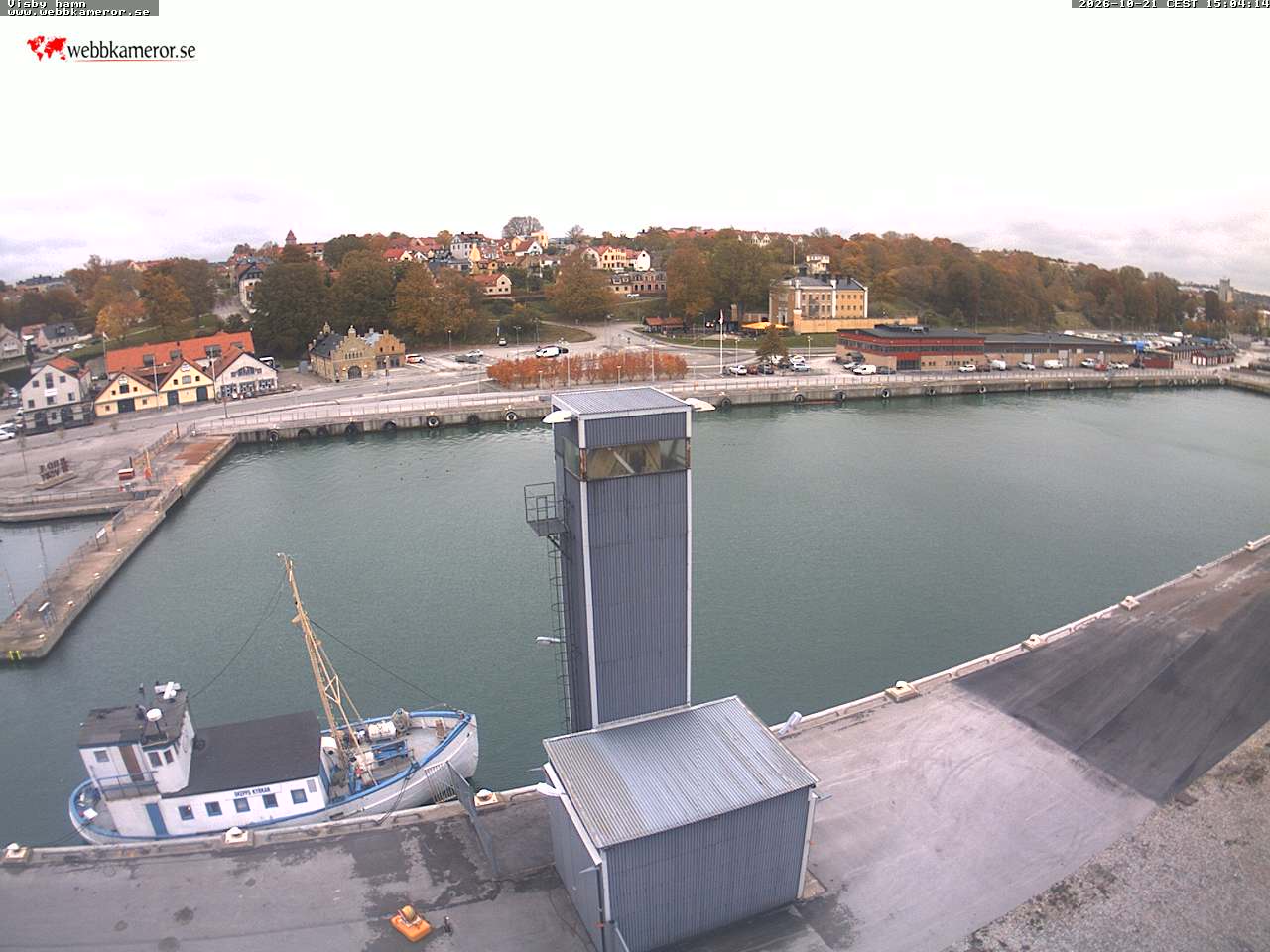 Gotland, Visby hamn, vy mot Skeppsbron