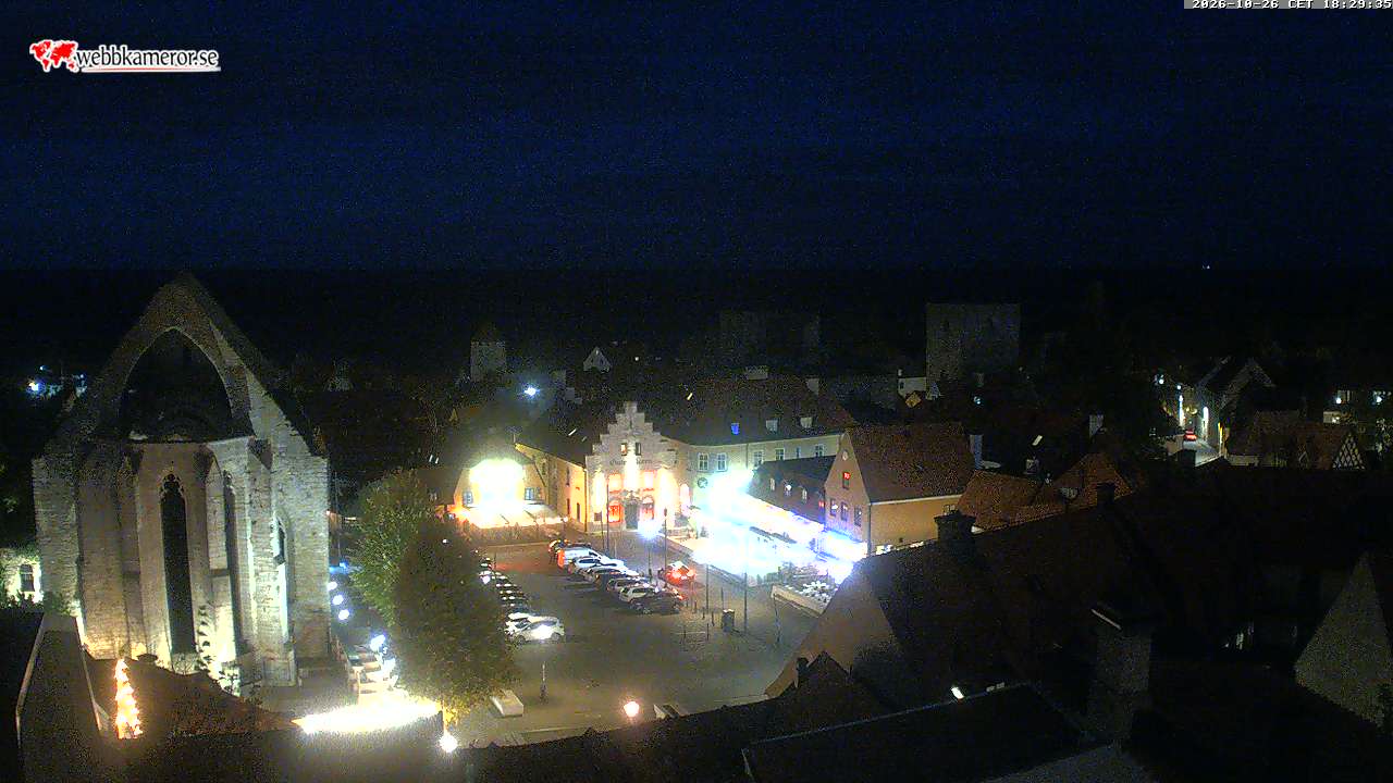 Gotland, piazza principale, rovine della chiesa di Santa Karin, Visby