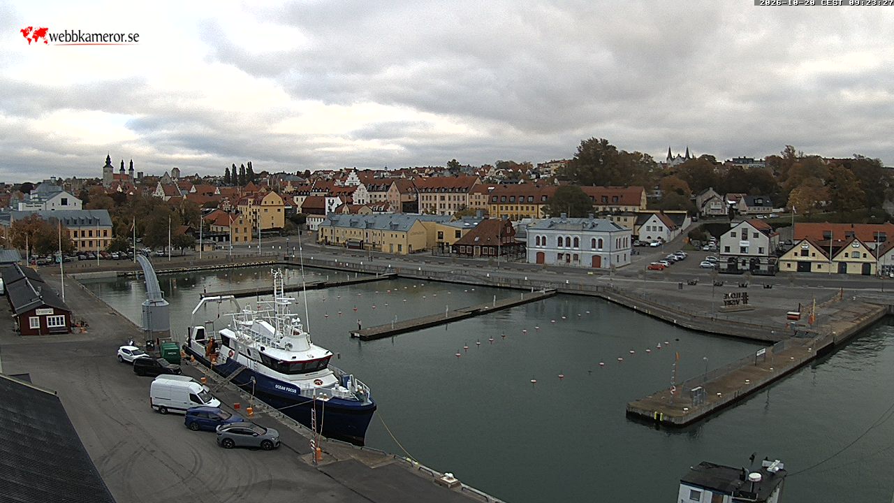 Gotland, porto di Visby, vista verso il porto turistico