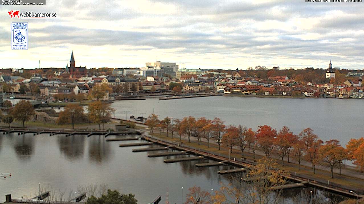 Västervik, Slottsruin, Gamlebyviken, utsikt fra Unos tårn