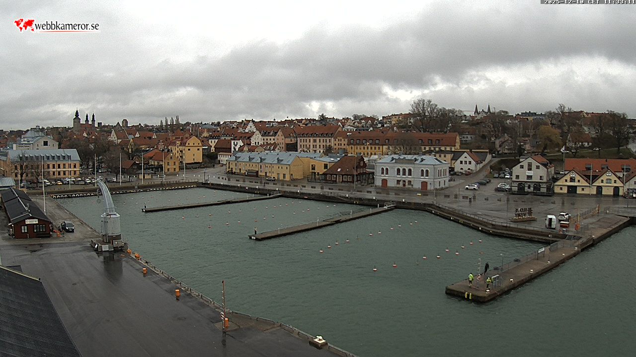 Γκότλαντ, λιμάνι Βίσμπι, θέα προς το λιμάνι των επισκεπτών