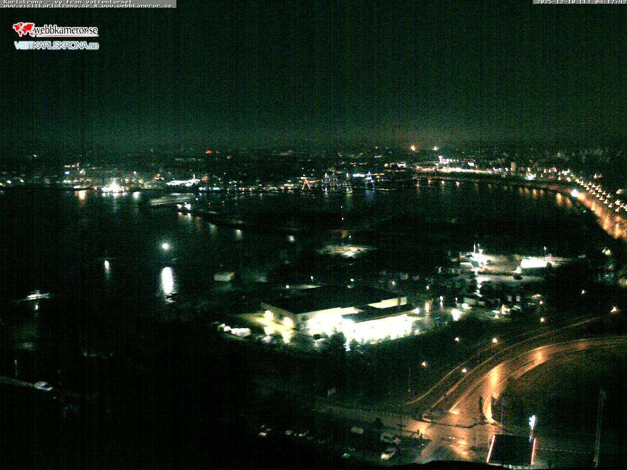 Karlskrona, vy från vattentornet