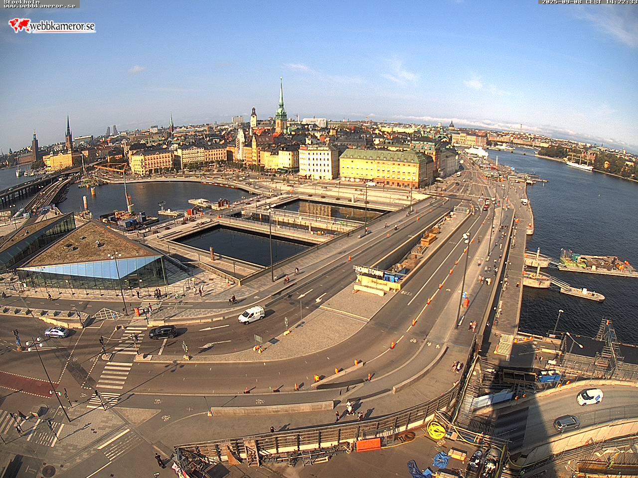 Stockholm, Slussen, vy mot Gamla Stan, Slussplan, Kornhamnstorg