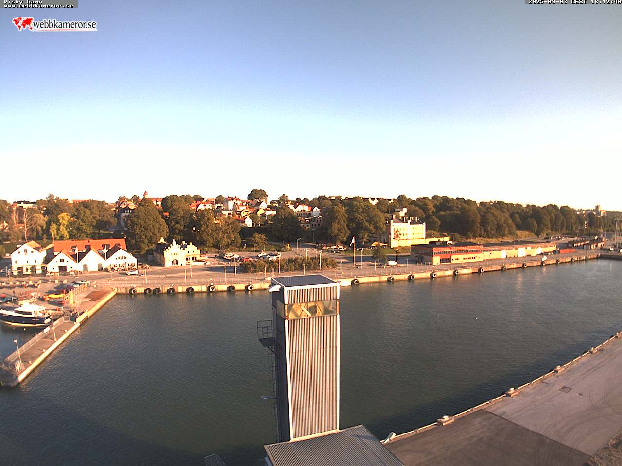 Gotland, Visby hamn, vy mot Skeppsbron