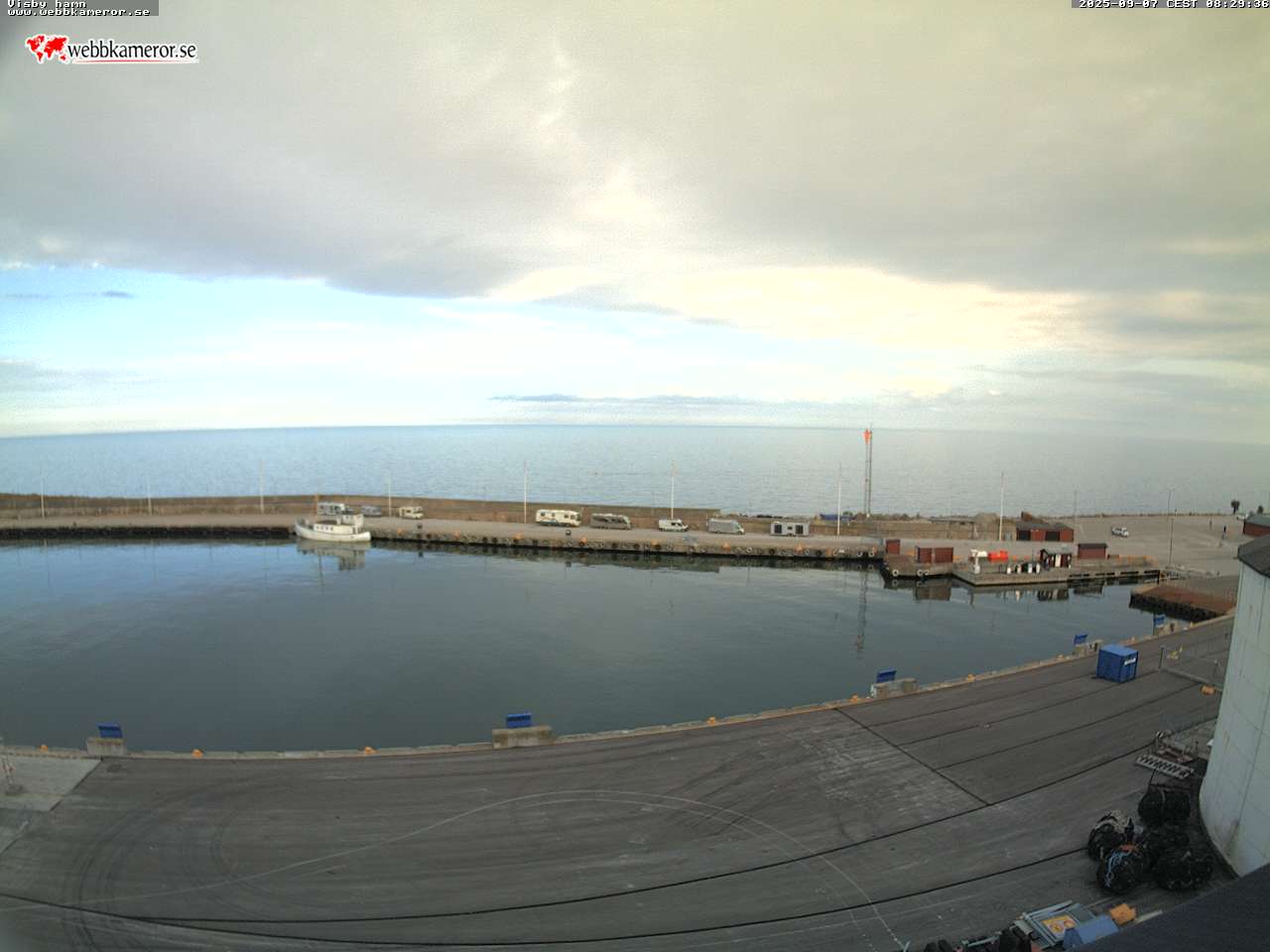 Gotland, Visby hamn, vy mot Östersjön