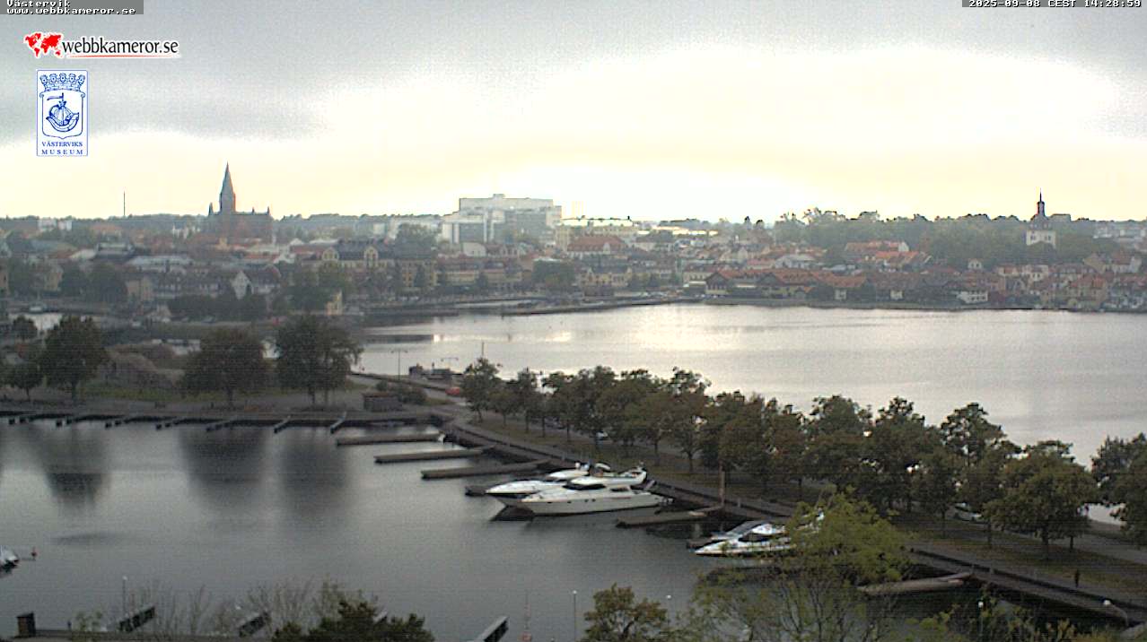 Västervik, Slottsruinen, Gamlebyviken, vy från Unos torn