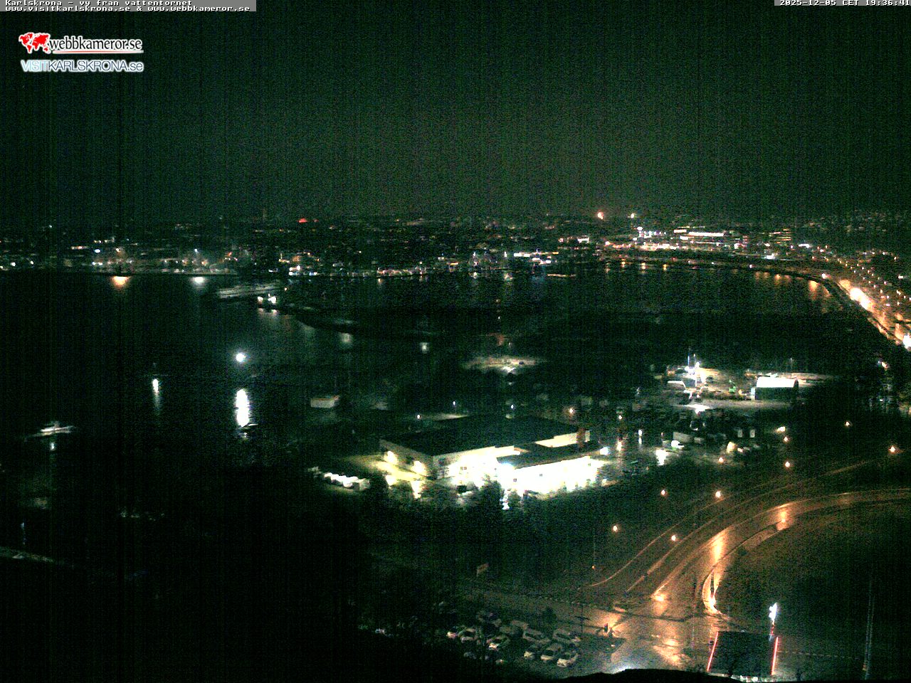 Karlskrona, vista da torre de água