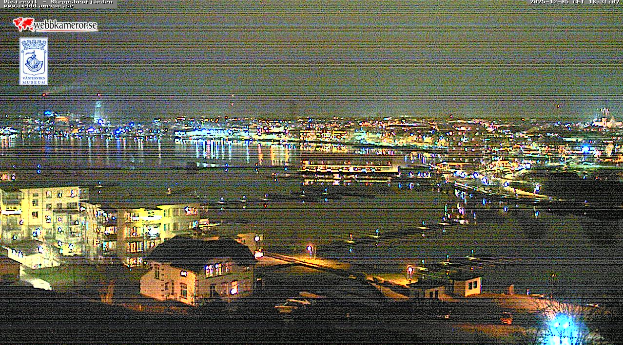 Västervik, Slottsholmen, Skeppsbrofjärden, fyrstikkeske området, utsikt fra Unos tårn