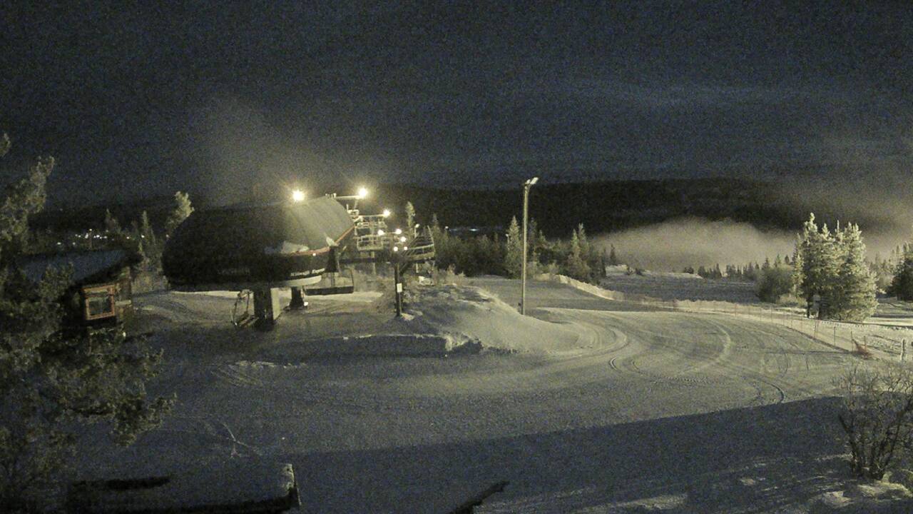 Vemdalen, Klövsjö, la cima, vista verso il Klövsjö Express