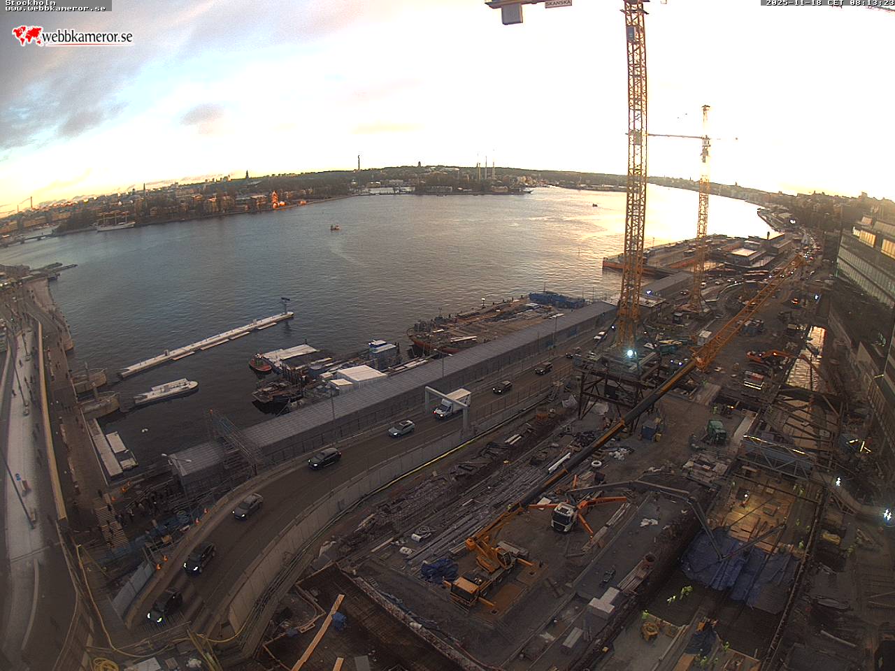 Stockholm, Slussen, Blick Richtung Stadsgården, Stockholms Bucht