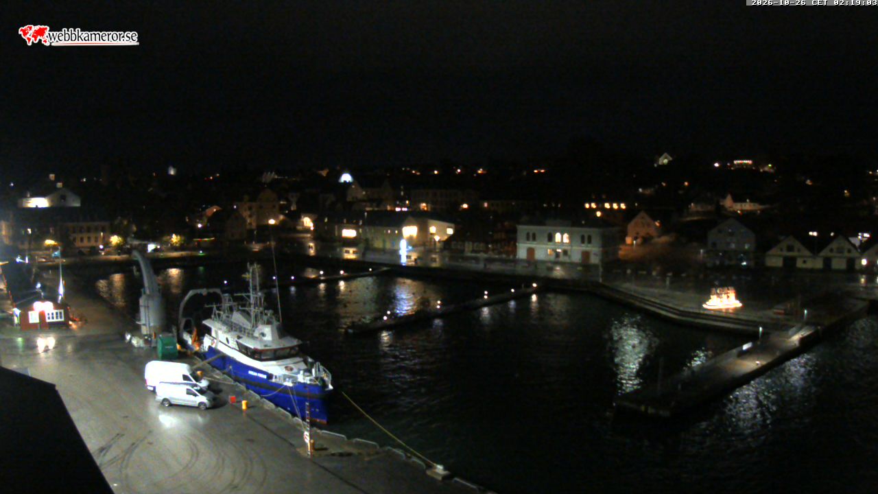 Gotland, haven van Visby, uitzicht op de gastenhaven