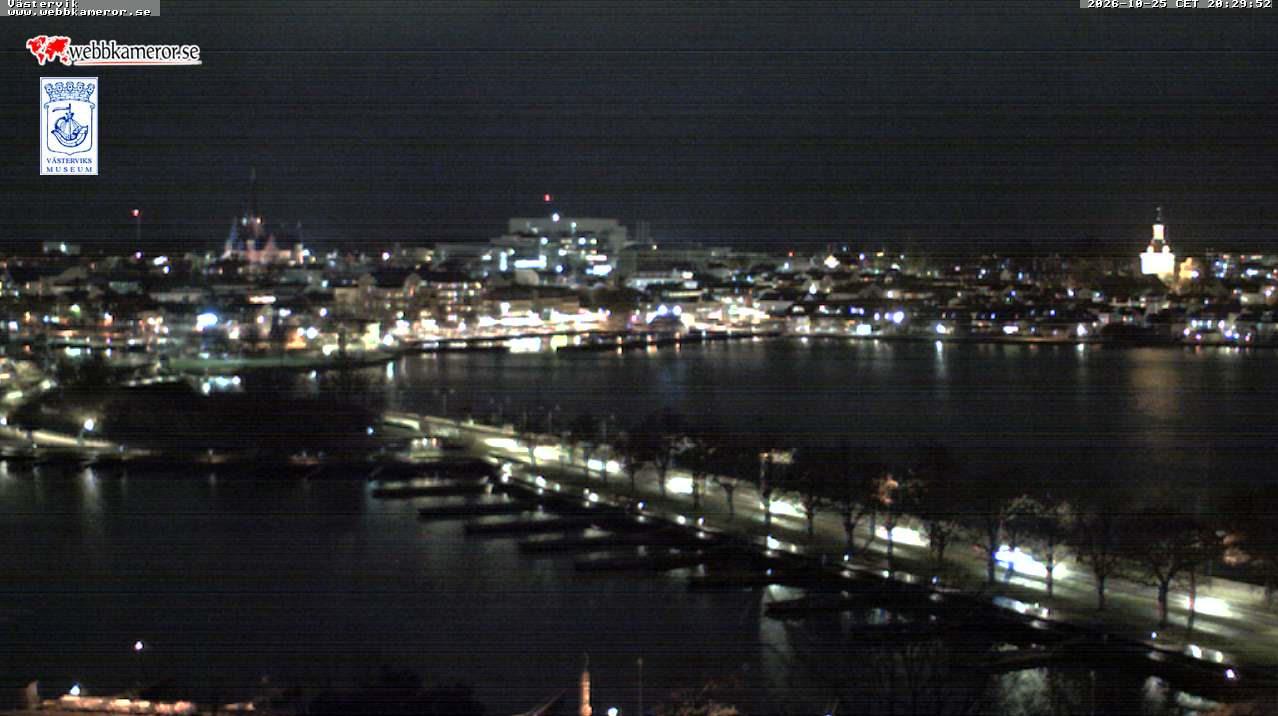 Västervik, ruínas do castelo, Gamlebyviken, vista da torre de Uno