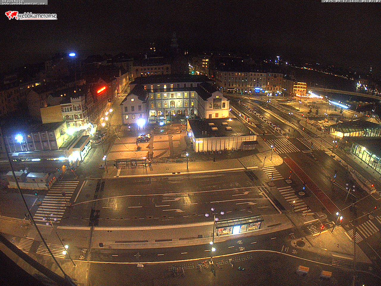 Estocolmo, Slussen, vista hacia Södermalmstorg, Riddarfjärden