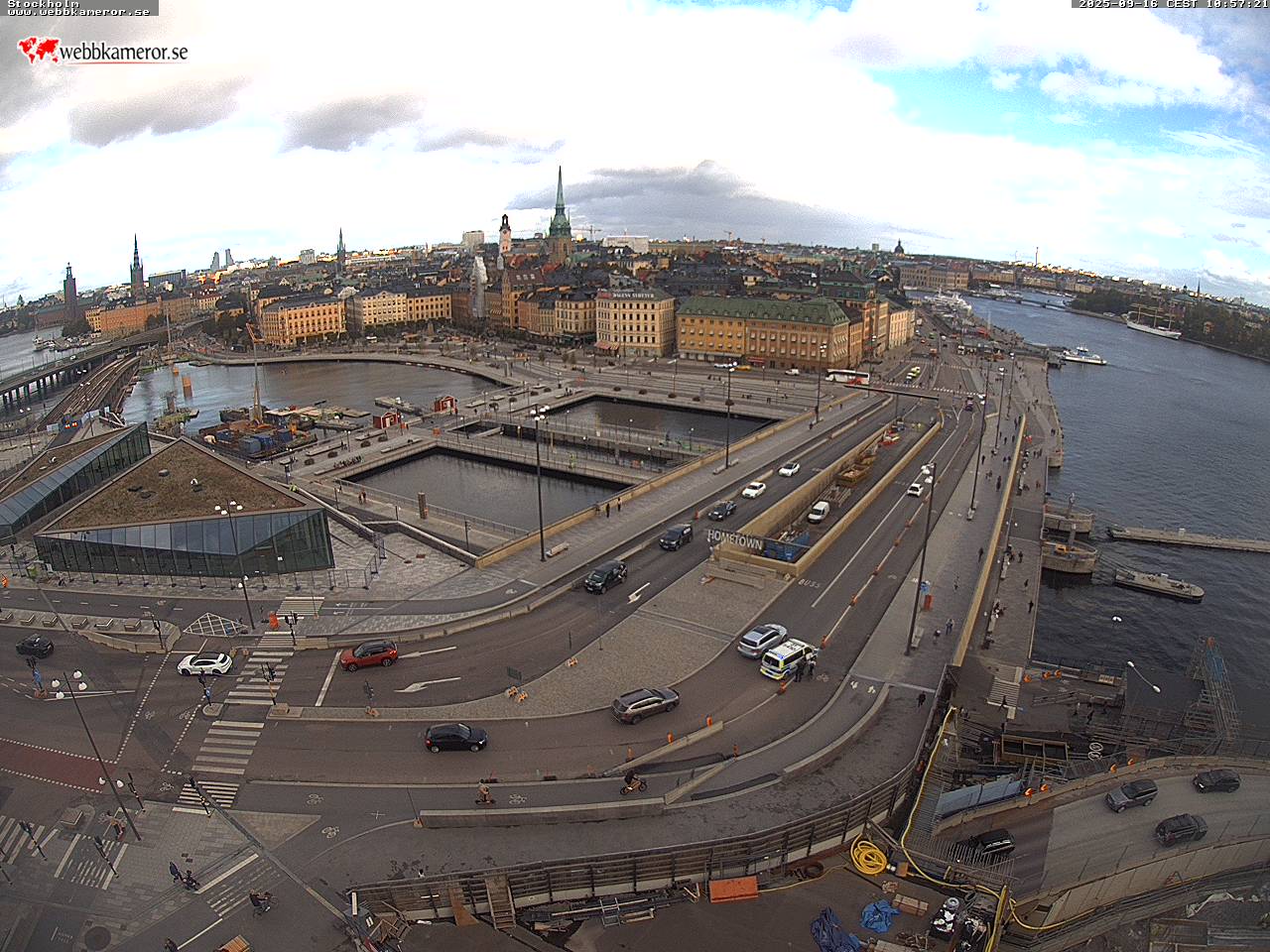 Stockholm, Slussen, Blick Richtung Altstadt, Slussplan, Kornhamnstorg