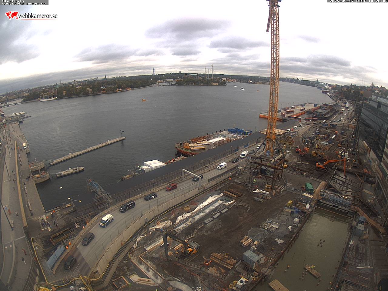 Stockholm, Slussen, view towards Stadsgården, Stockholm's inlet