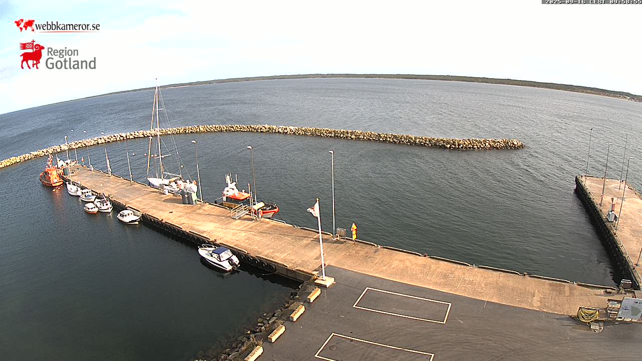 Gotland, Fårösund, view towards Fishing Harbor/Guest Harbor
