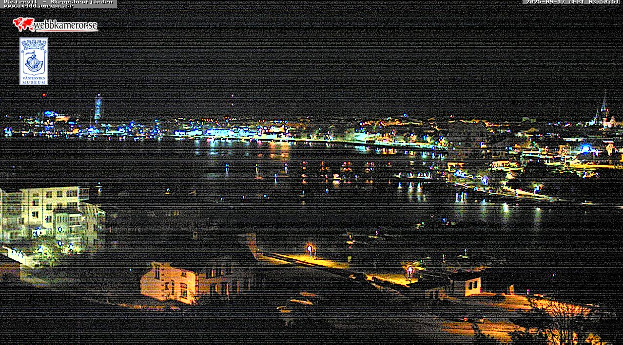 Västervik, Slottsholmen, Skeppsbrofjärden, zona Matchbox, vista desde la torre de Uno