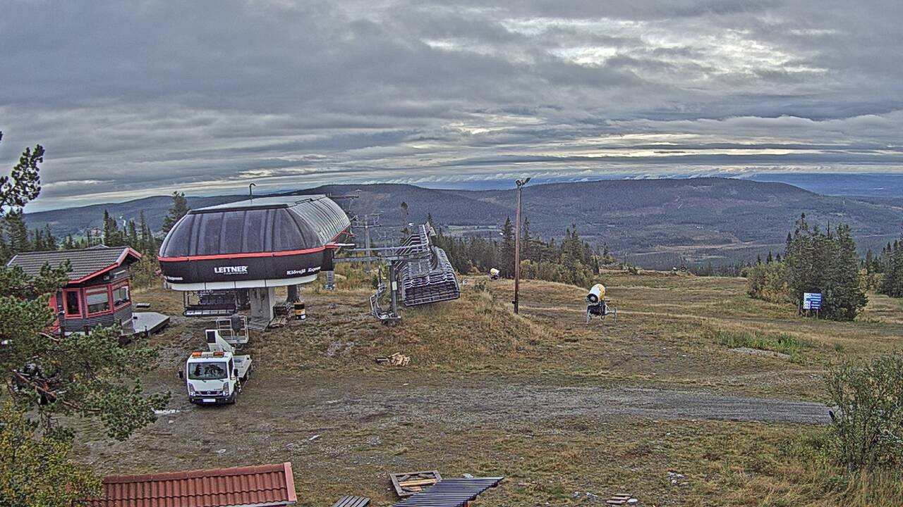 Vemdalen, Klövsjö, oben, Blick Richtung Klövsjö Express