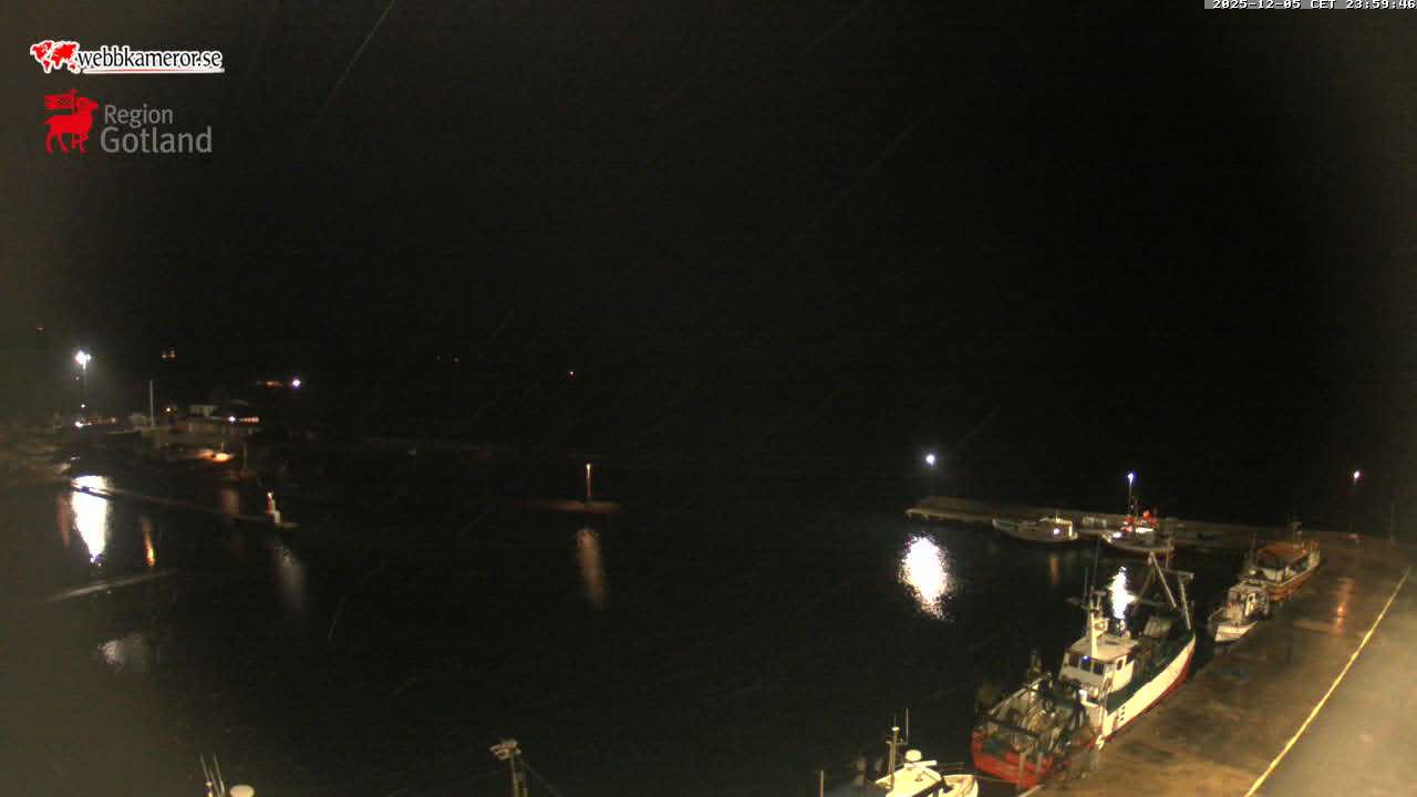 哥特兰岛，赫尔维克，渔港/客港景观 