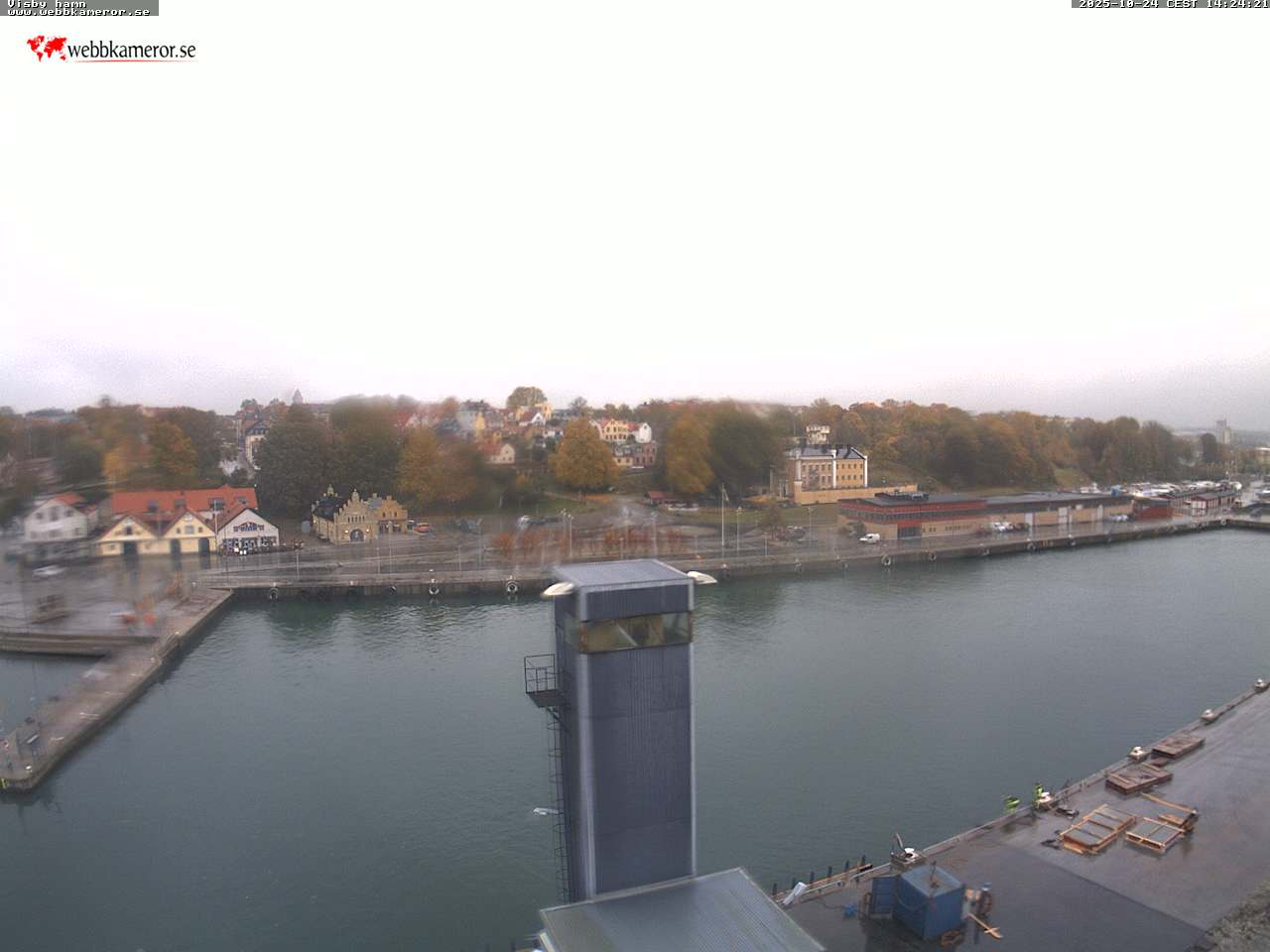 Gotland, Visby harbor, view towards Skeppsbron