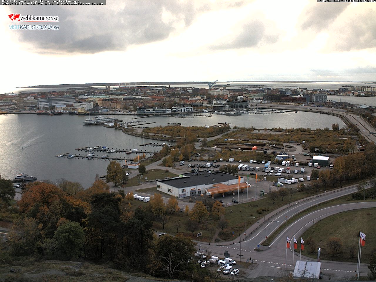Karlskrona, vy från vattentornet