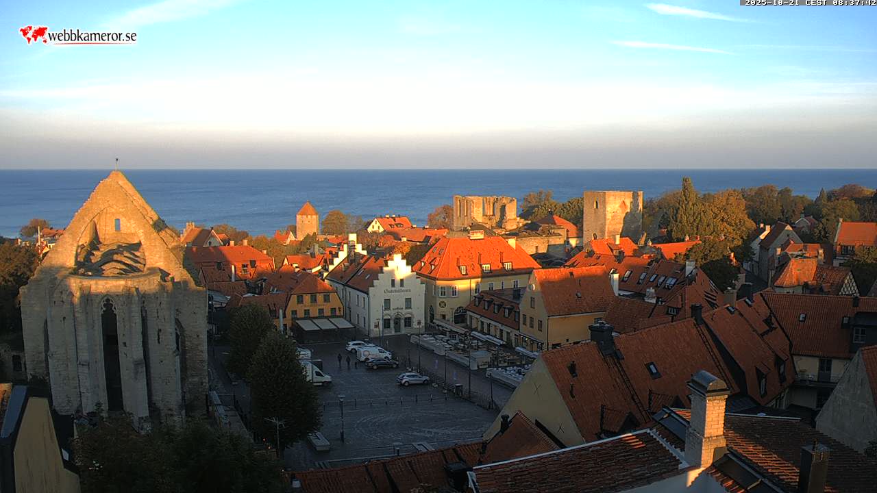 Gotland, piazza principale, rovine della chiesa di Santa Karin, Visby